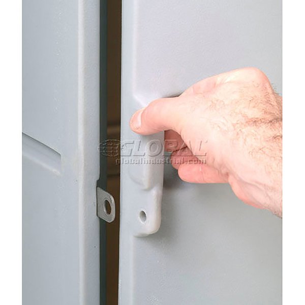 Remcon Plastics Box Plastic Locker for 4 Tier - Sloped Top 15X15X29 Gray 015101518001027